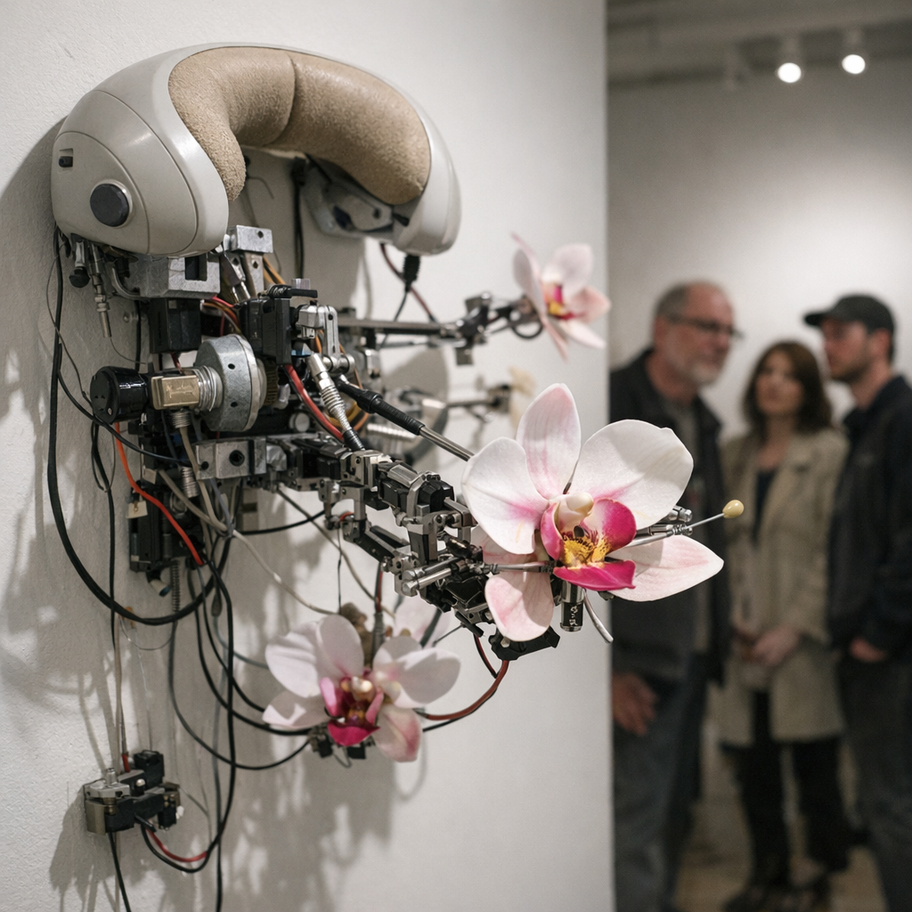 当旧按摩器长出“花”：一位艺术家把电子垃圾做成了会呼吸的机械生命