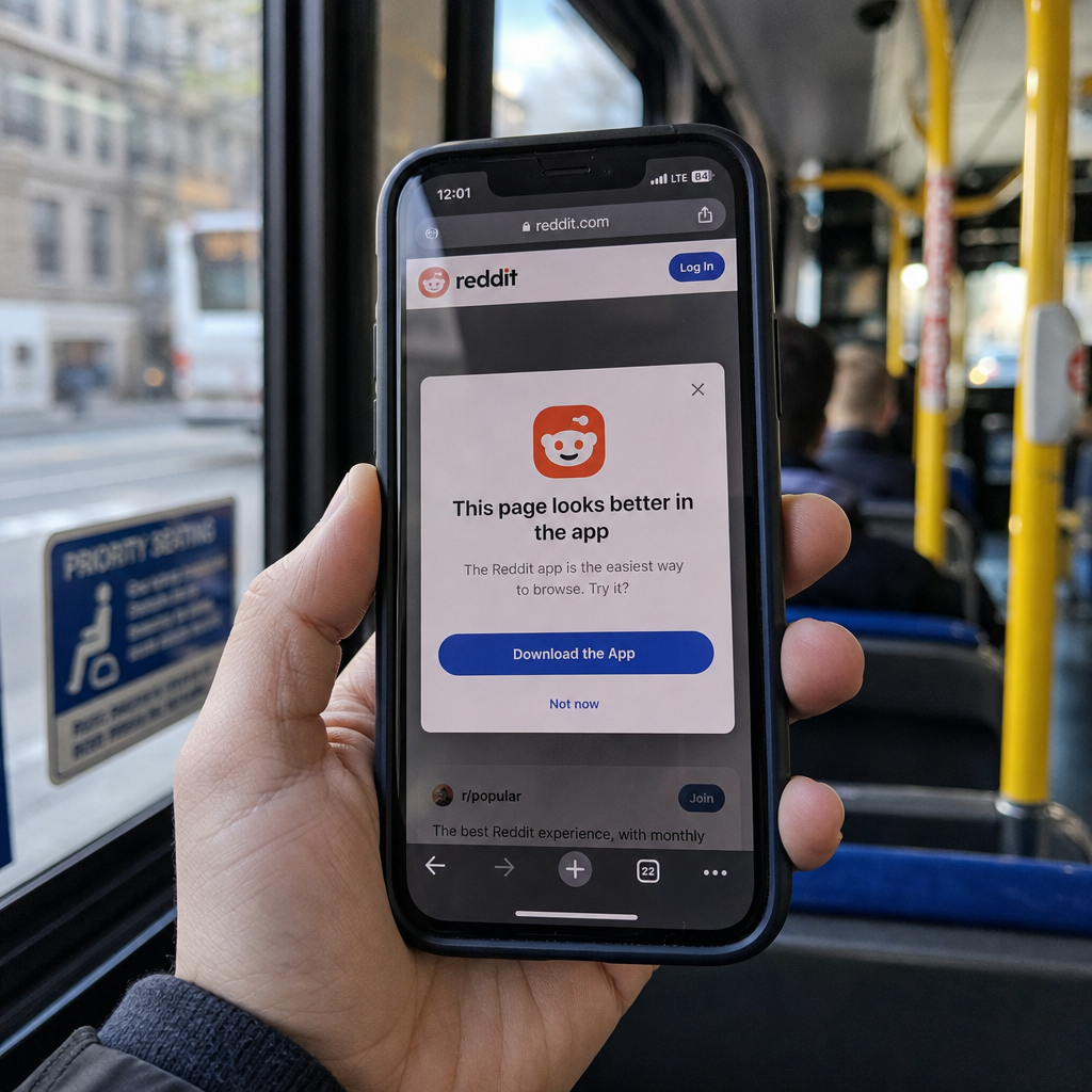 Reddit 测试拦截移动网页：未登录高频用户被要求装 App 才能继续看